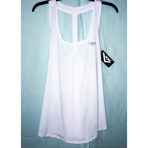 PONY ACTIVE WHITE T-BACK TANK - Picture 2 of 6